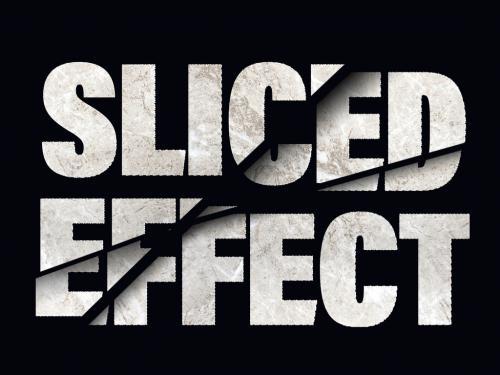 Sliced Deformed Letters Style Text Effect Mockup - 343517812