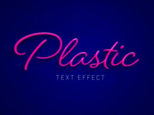 Pink Plastic Text Effect Mockup - 343518680