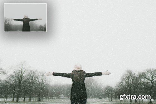 Real Snow Effect Photoshop Actions YAVTN3M