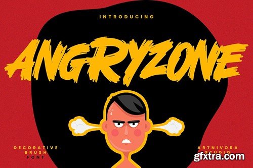 Angryzone - Decorative Brush Font YR44XYF