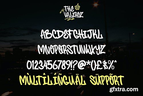 The Valiroz - Monoline Graffiti Font 5X4WQ4B