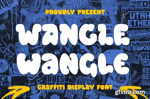 Wangle - Graffiti Display Font QR7E7ED