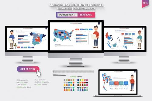 Map Powerpoint Presentation Templates