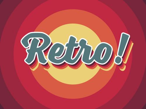 Retro Text Layout with Circles Background - 344219993