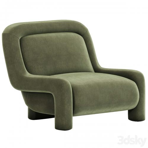 Ellis Chair, Mohair Pewter