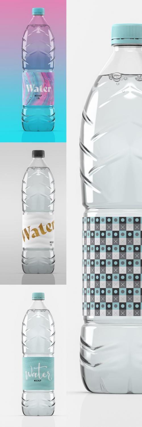 Plastic Water Bottle Mockup - 344248621