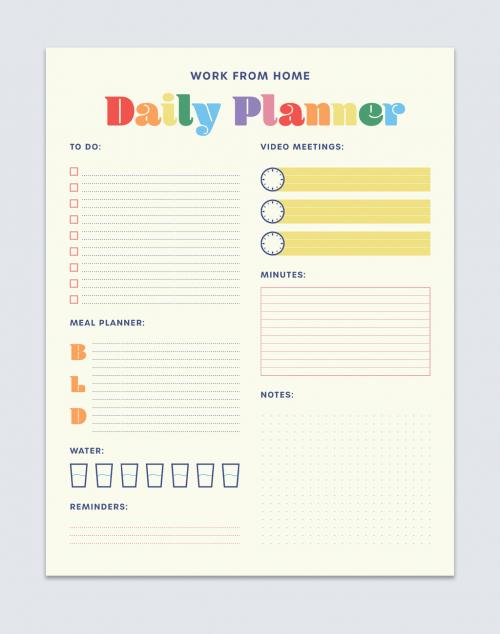 Colorful Planner Layout - 344308715