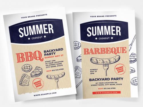 Summer Bbq Flyer Layout - 344566027