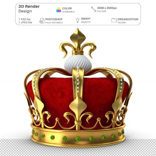 King's Royal Crown 3d Modeling Rendered Psd File Realistic Crown