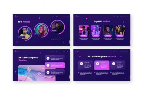 Cryptix - NFT Marketplace Powerpoint Templates