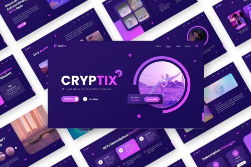 Cryptix - NFT Marketplace Powerpoint Templates