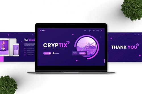 Cryptix - NFT Marketplace Powerpoint Templates