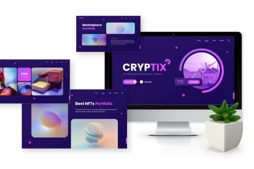 Cryptix - NFT Marketplace Powerpoint Templates