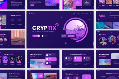 Cryptix - NFT Marketplace Powerpoint Templates