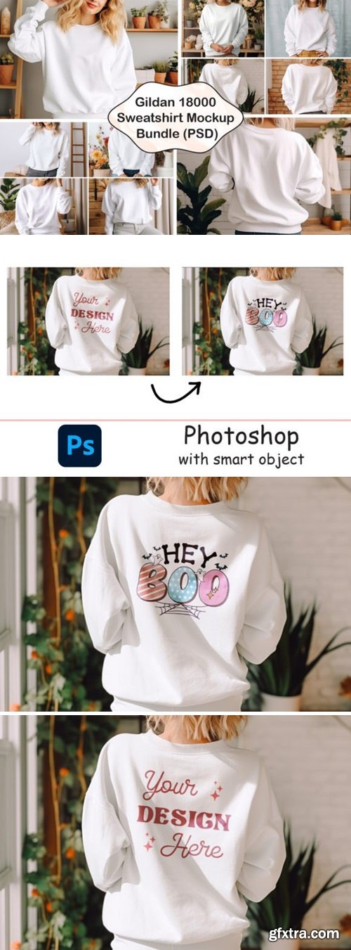 Gildan 18000 Sweatshirt Mockups Bundle 82883357