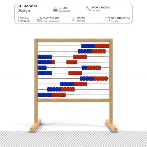 School Abacus 3d Modeling Psd File Realistic School Abacus