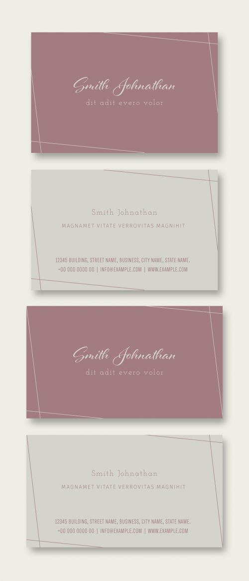 Pastel Business Card Layout - 344587750