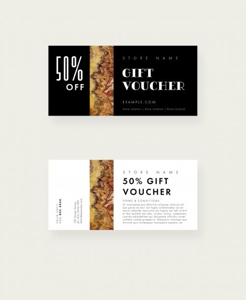 Black and White Voucher Layouts - 344591831