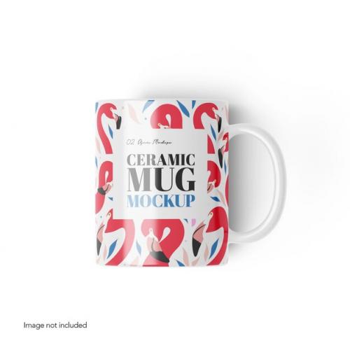 Lying Ceramic Mug Psd Mockup