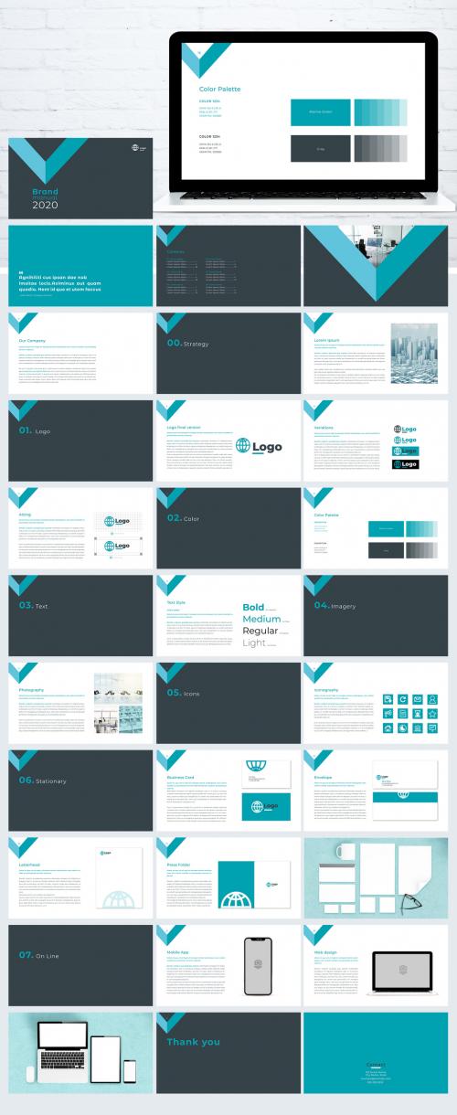 Green Brand Guidelines Presentation Layout - 344655520