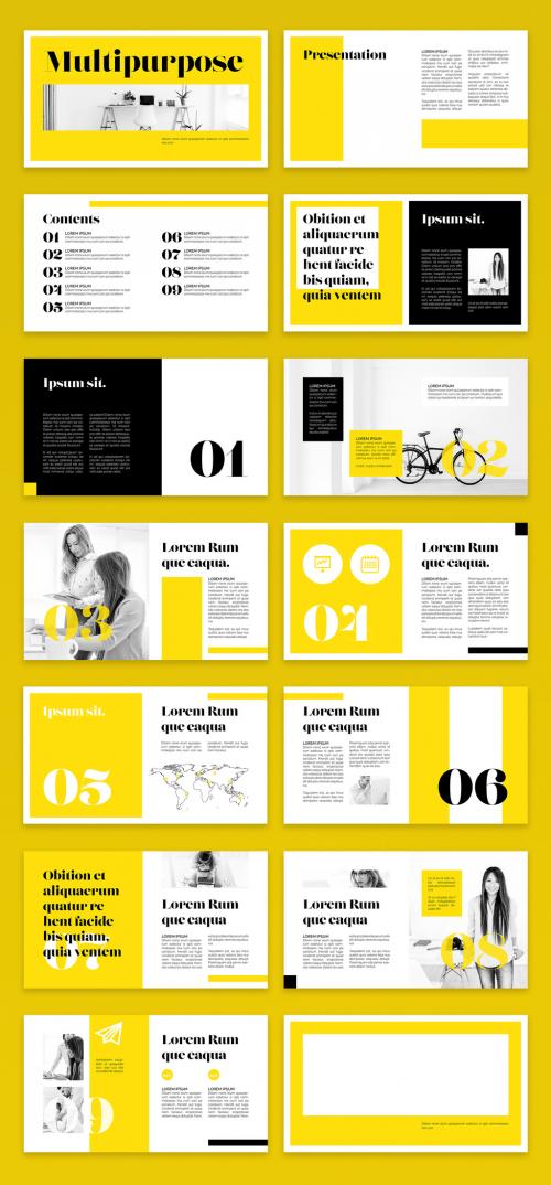 Yellow and Black Digital Magazine Layout - 344658921