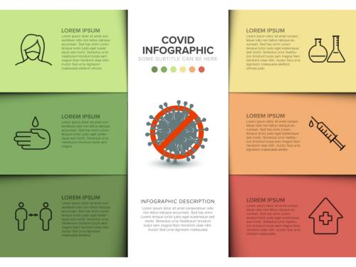 Covid-19 Green Red Preventions Infographic - 344910438