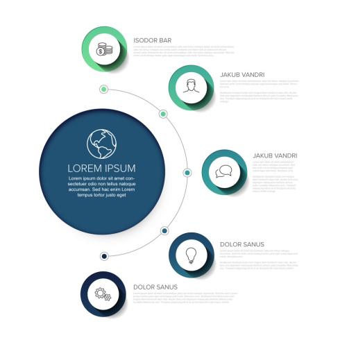 Simple Infographic with 5 Green Elements - 344910485