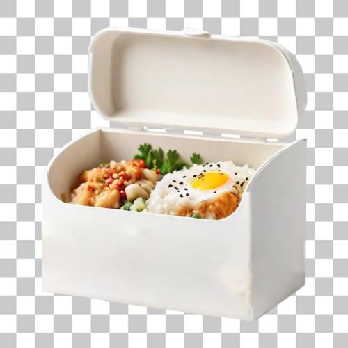 Psd White Ricebox Mockup Transparent Background