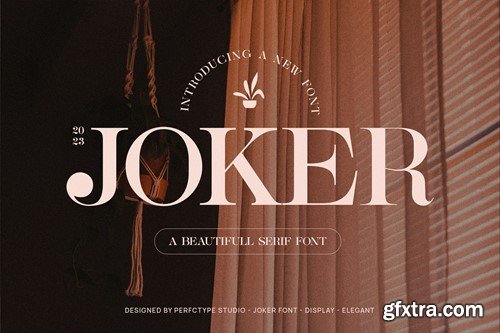 Joker Elegant Serif Font Typeface XRKGUTV