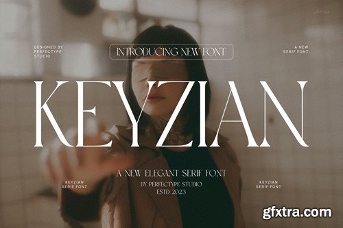 Keyzian Elegant Minimalist Serif Font Typeface 85FA9LA