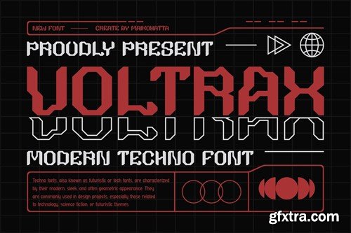 Voltrax - Modern Techno Font JH7ADPK