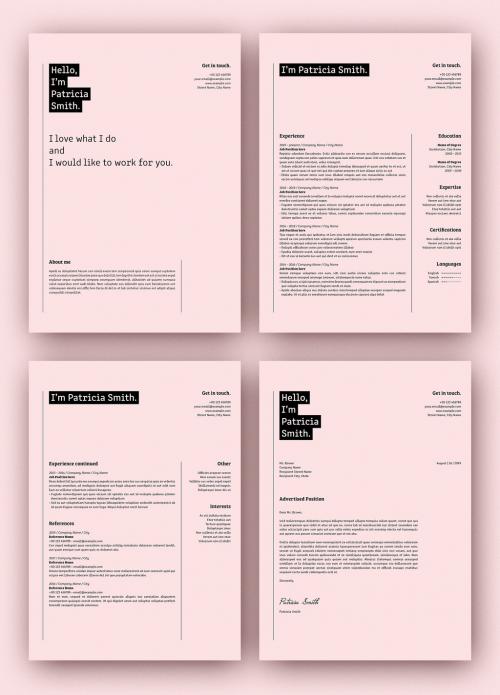 Resume Set Layout with Rectangular Elements - 345711135