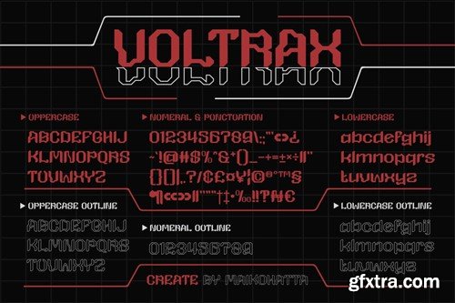 Voltrax - Modern Techno Font JH7ADPK