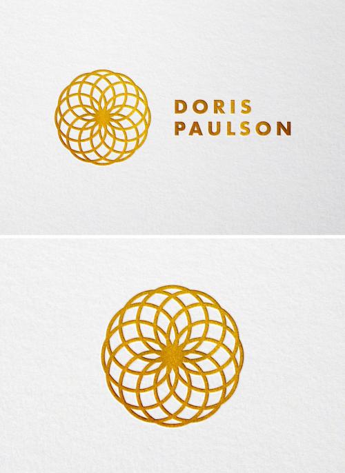 Realistic Press and Gold Foil Logo and Text Effect Mockup - 346227709