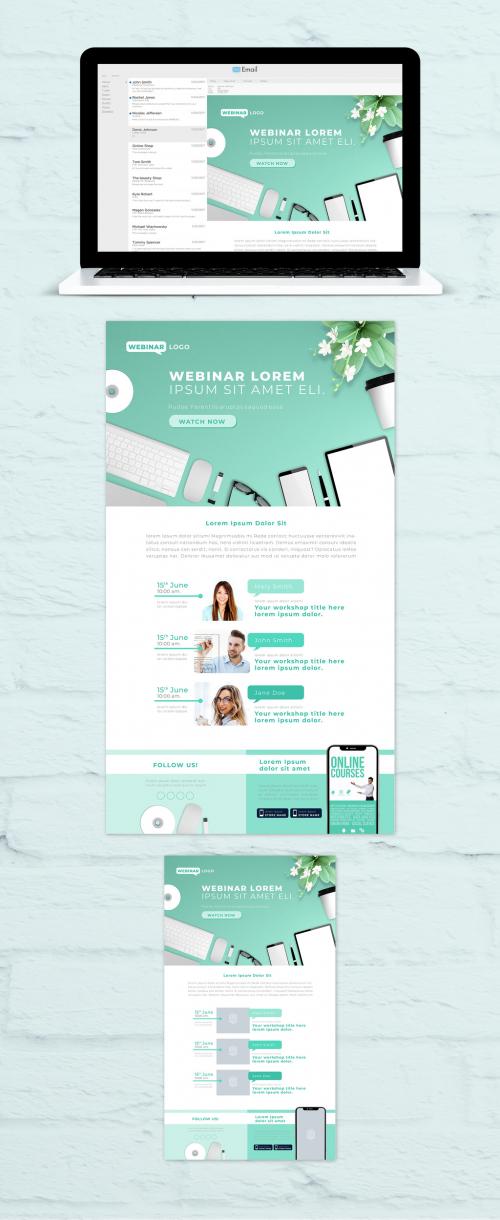 Green Style Webinar E-Newsletter Layout - 346238714