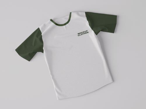 Top View of T-Shirt Mockup - 346556680