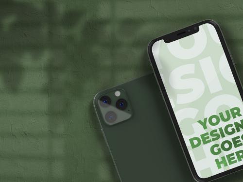 Smartphone Mockup with Branch Shadows - 346930066