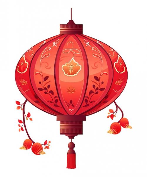 Illustration Of Chinese Lantern Ai Generative