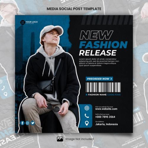 New Fashion Release Media Social Post Template