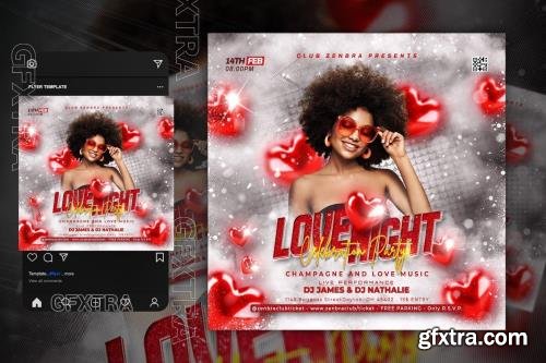 Valentines Day Party Flyer Template C8C5XVV