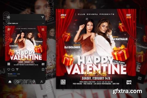 Valentines Day Party Flyer Template 7GM9HAB