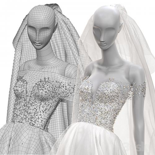 Wedding clothes on mannequins 002