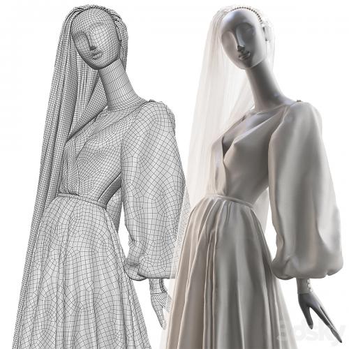 Wedding clothes on mannequins 002