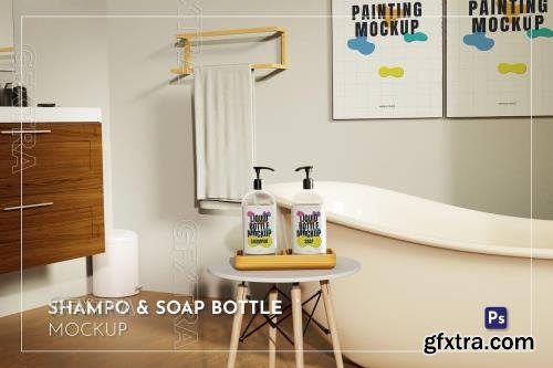 Shampoo and Soap Bottle Mockup 5WYB65E