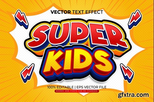 Super Kids Comic Editable Text Effect XP6H4UD