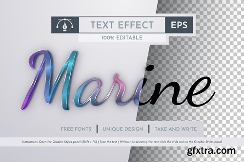 Marine - Editable Text Effect, Font Style KMSPC85