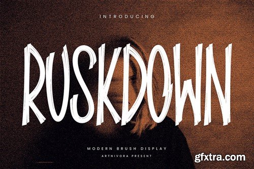 Ruskdown - Brush Display Font FNP32HB