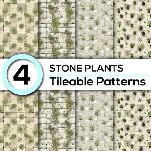 4 Natural Stone Amp Plant Patterns Seamless Realistic Amp Versatile Designs For Backgrounds