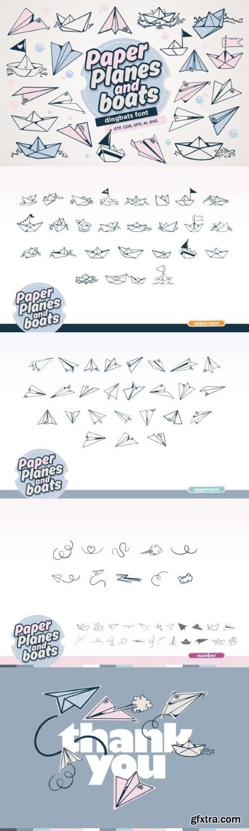 Paper Planes and Boats Font