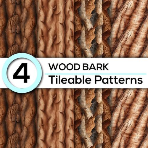 4 Realistic Wood Bark Patterns Seamless Textured Amp Natureinspired Designs Backgrounds